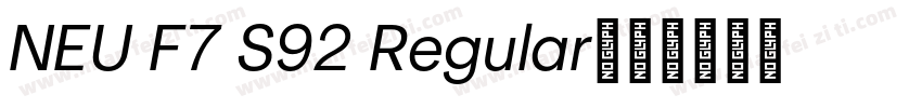 NEU F7 S92 Regular字体转换